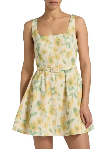 TANYA TAYLOR Women's Paige Floral Taffeta Minidress | Thumbnail 3