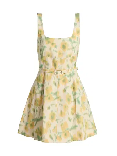 TANYA TAYLOR Women's Paige Floral Taffeta Minidress | Thumbnail 1
