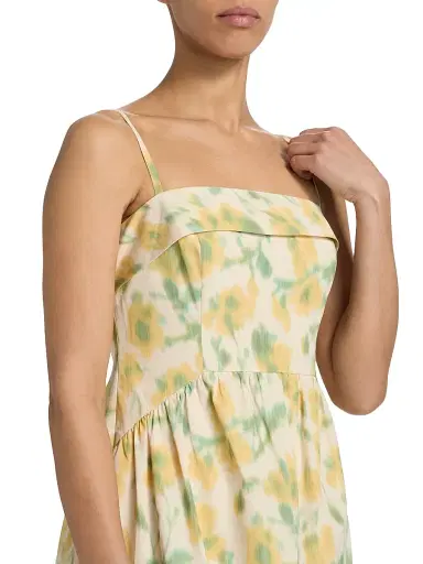 TANYA TAYLOR Women's Gigi Cascading Floral Midi-Dress - Butter Multi - Size 14 | Thumbnail 6 TANYA TAYLOR Women's Gigi Cascading Floral Midi-Dress - Butter Multi - Size 14 | Thumbnail 6