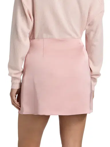 Tanya Taylor Women's Lydia Satin Crepe Miniskirt - Ballet Pink | Thumbnail 5 Tanya Taylor Women's Lydia Satin Crepe Miniskirt - Ballet Pink | Thumbnail 5