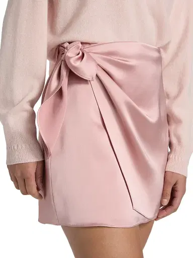 Tanya Taylor Women's Lydia Satin Crepe Miniskirt - Ballet Pink | Thumbnail 6 Tanya Taylor Women's Lydia Satin Crepe Miniskirt - Ballet Pink | Thumbnail 6