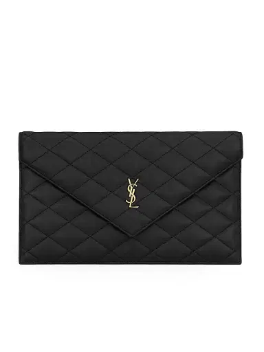 Saint Laurent Women's Paris Pouch in Lambskin | Thumbnail 1 Saint Laurent Women's Paris Pouch in Lambskin | Thumbnail 1