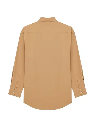 Saint Laurent Women's Cassandre Shirt in Striped Cotton Poplin - Chatain | Thumbnail 2 Saint Laurent Women's Cassandre Shirt in Striped Cotton Poplin - Chatain | Thumbnail 2