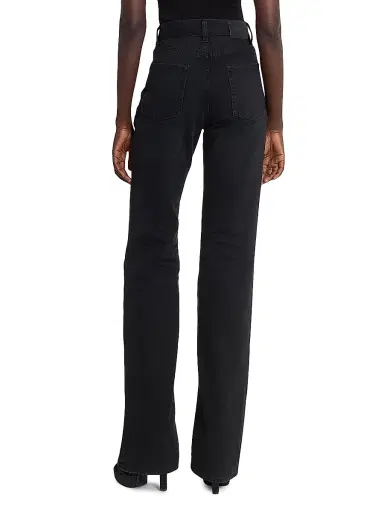 Saint Laurent Women's 70's High-Rise Jeans - Old Black | Thumbnail 5 Saint Laurent Women's 70's High-Rise Jeans - Old Black | Thumbnail 5