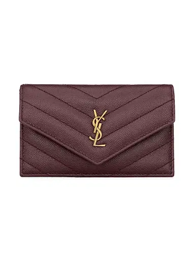 Saint Laurent Women's Cassandre Fragments Flap Card Case | Thumbnail 1