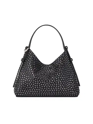 Givenchy Women's Nano Voyou Bag in Leather with Strass - Black | Thumbnail 3
