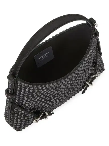 Givenchy Women's Nano Voyou Bag in Leather with Strass - Black | Thumbnail 4