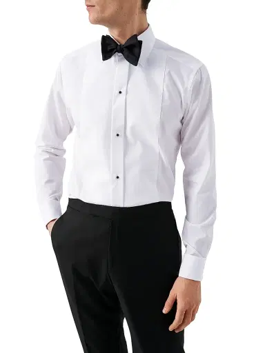 Eton Men's Slim-Fit Pique Formal Shirt - White - Size 17.5 | Thumbnail 2