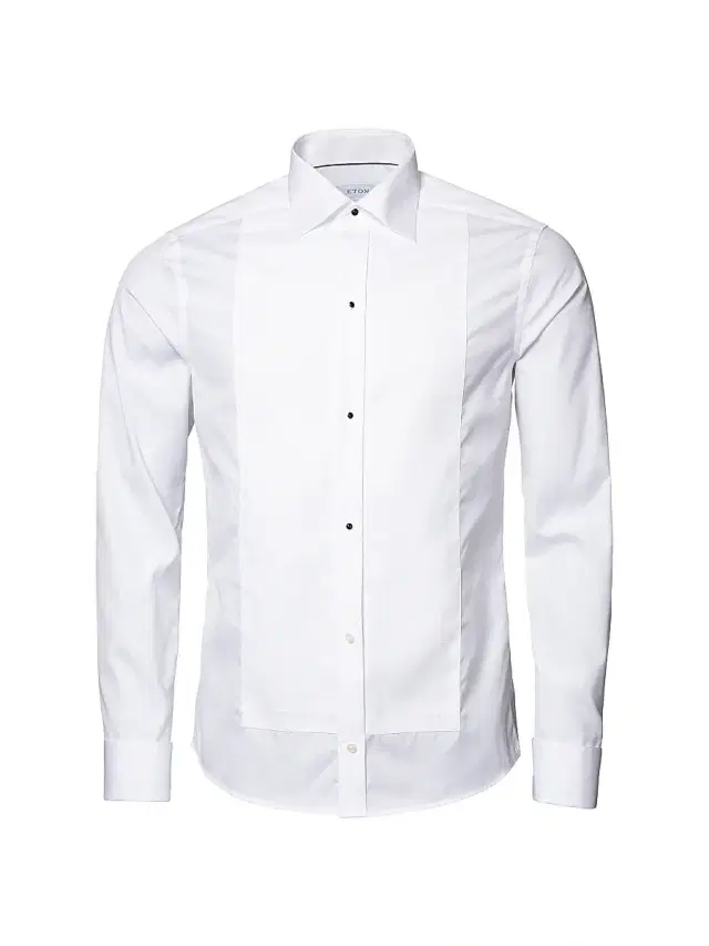 Eton Men's Slim-Fit Pique Formal Shirt - White