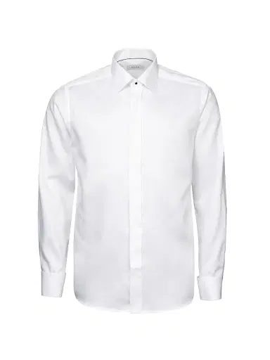 Eton Men's Slim-Fit Diamond-Weave Cotton Formal Shirt - White - Size 18 | Thumbnail 2
