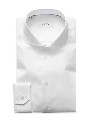 Eton Men's Cotton Slim-Fit Cutaway-Collar Dress Shirt | Thumbnail 1 Eton Men's Cotton Slim-Fit Cutaway-Collar Dress Shirt | Thumbnail 1