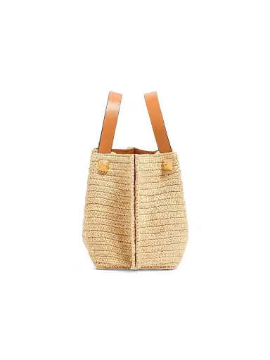 Valentino Garavani Women's Small Raffia Shopping Bag - Natural | Thumbnail 4 Valentino Garavani Women's Small Raffia Shopping Bag - Natural | Thumbnail 4
