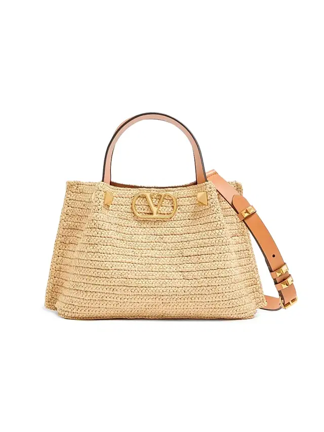Valentino Garavani Women's  Raffia Shopping Bag - Natural