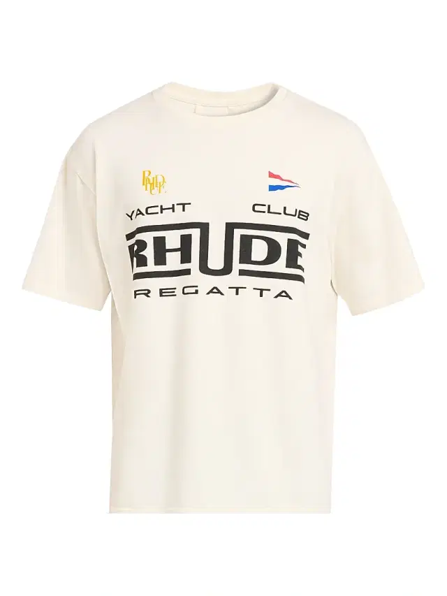 Rhude Men's Regatta Club Graphic Cotton T-Shirt