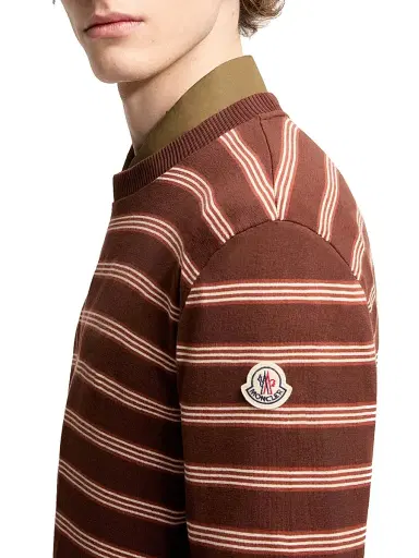 Moncler Men's Sweatshirt in Cotton - Brown Pink - Size XXL | Thumbnail 4