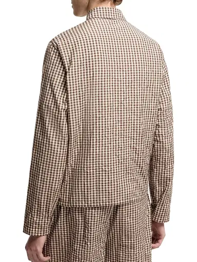 Moncler Men's Zip-Up Shirt in Cotton Blend - White Brown - Size XL | Thumbnail 3 Moncler Men's Zip-Up Shirt in Cotton Blend - White Brown - Size XL | Thumbnail 3