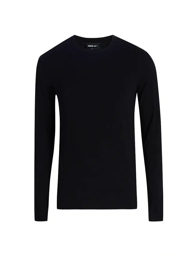 Men's Mr. Armani Long-Sleeve T-Shirt - Black