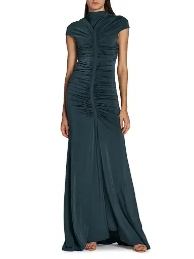 Giorgio Armani Women's Ruched Jersey Gown | Thumbnail 3 Giorgio Armani Women's Ruched Jersey Gown | Thumbnail 3