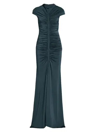 Giorgio Armani Women's Ruched Jersey Gown | Thumbnail 1 Giorgio Armani Women's Ruched Jersey Gown | Thumbnail 1