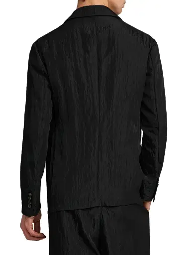 Giorgio Armani Men's Crinkle Texture Soft Blazer - Anthracite | Thumbnail 5