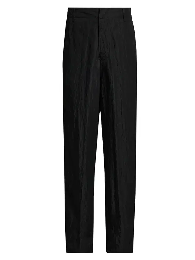 Men's Crinkle Texture Trousers - Anthracite