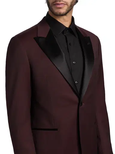 Emporio Armani Men's Solid Virgin Wool Tuxedo | Thumbnail 6 Emporio Armani Men's Solid Virgin Wool Tuxedo | Thumbnail 6