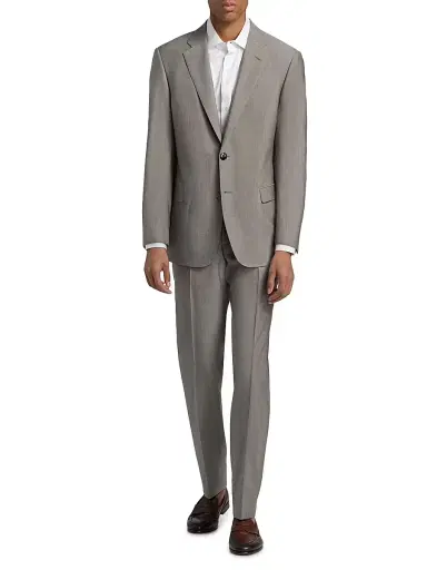 Giorgio Armani Men's Virgin Wool Single-Breasted Suit | Thumbnail 2