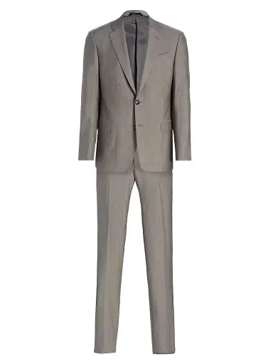 Giorgio Armani Men's Virgin Wool Single-Breasted Suit | Thumbnail 1
