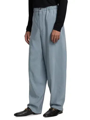 Giorgio Armani Men's Relaxed Silk-Nylon Trousers - Solid Dark - Size 38 | Thumbnail 4 Giorgio Armani Men's Relaxed Silk-Nylon Trousers - Solid Dark - Size 38 | Thumbnail 4