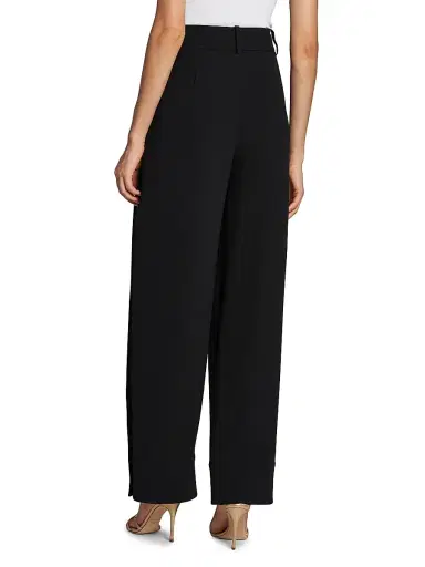 Giorgio Armani Women's Silk Straight-Leg Pants - Solid Black | Thumbnail 5 Giorgio Armani Women's Silk Straight-Leg Pants - Solid Black | Thumbnail 5