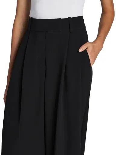 Giorgio Armani Women's Silk Straight-Leg Pants - Solid Black | Thumbnail 6 Giorgio Armani Women's Silk Straight-Leg Pants - Solid Black | Thumbnail 6