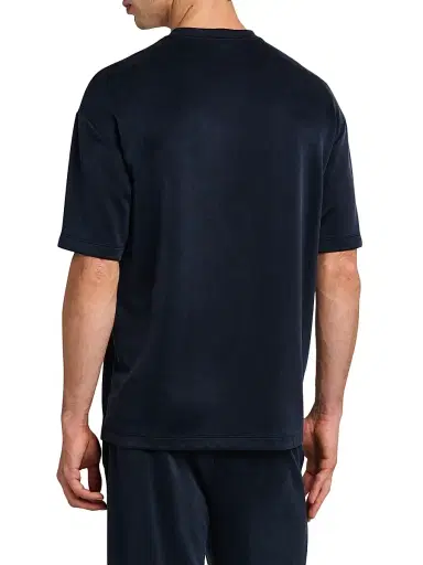 Giorgio Armani Men's Jersey Crewneck T-Shirt - Blue Navy - Size 44 | Thumbnail 5