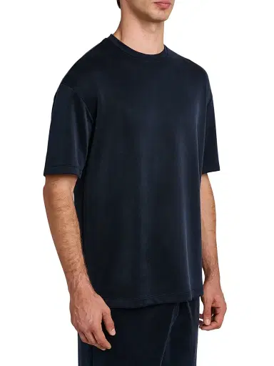 Giorgio Armani Men's Jersey Crewneck T-Shirt - Blue Navy - Size 44 | Thumbnail 6