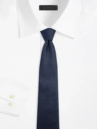Giorgio Armani Men's Textured Woven Silk Jacquard Tie - Blu Notte | Thumbnail 2 Giorgio Armani Men's Textured Woven Silk Jacquard Tie - Blu Notte | Thumbnail 2