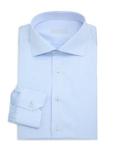 Stefano Ricci Men's Geometric Circle Cotton Dress Shirt | Thumbnail 1 Stefano Ricci Men's Geometric Circle Cotton Dress Shirt | Thumbnail 1