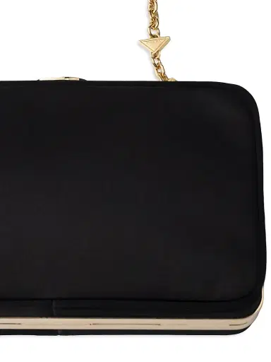 Prada Women's Satin Mini Clutch with Shoulder Strap | Thumbnail 5 Prada Women's Satin Mini Clutch with Shoulder Strap | Thumbnail 5