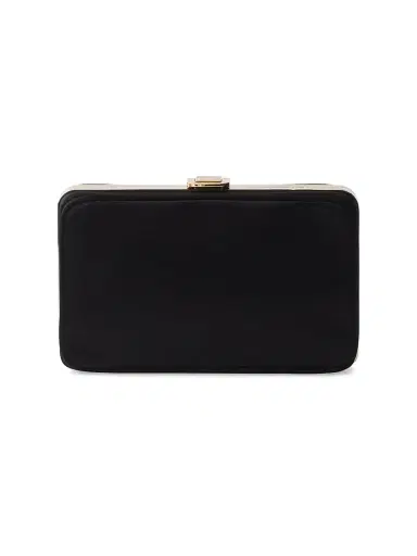 Prada Women's Satin Mini Clutch with Shoulder Strap | Thumbnail 1 Prada Women's Satin Mini Clutch with Shoulder Strap | Thumbnail 1