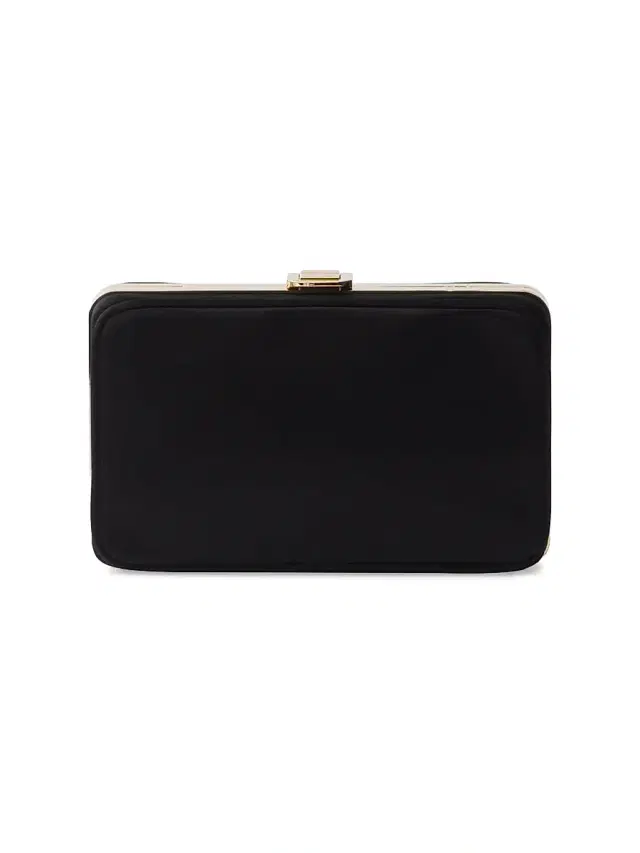 Prada Women's Satin Mini Clutch with Shoulder Strap - Black