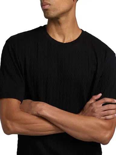 Giorgio Armani Men's Stretch Jersey Crewneck T-Shirt - Solid Black - Size 40 | Thumbnail 6 Giorgio Armani Men's Stretch Jersey Crewneck T-Shirt - Solid Black - Size 40 | Thumbnail 6