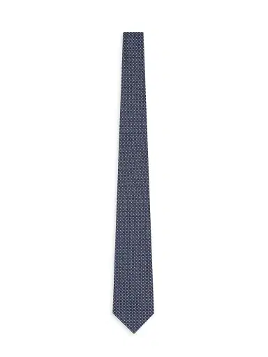 Giorgio Armani Men's Geometric Woven Silk Jacquard Tie | Thumbnail 1