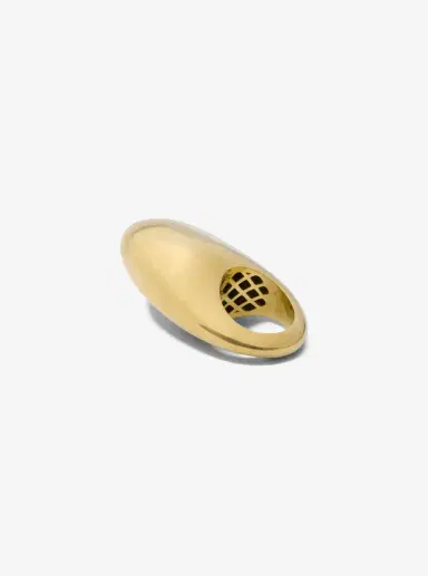 Michael Kors Collection 24k-Gold-Plated Brass Dome Ring in Gold - One Size by Michael Kors Collection | Thumbnail 8