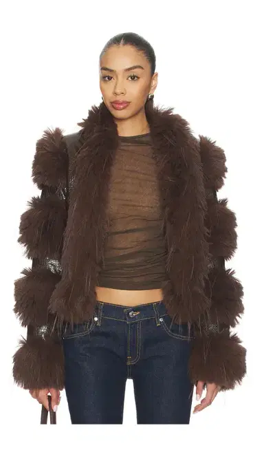 CULTNAKED Faux Fur Caterpillar Coat | Thumbnail 2