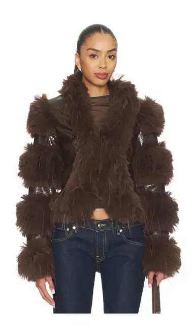 CULTNAKED Faux Fur Caterpillar Coat | Thumbnail 1