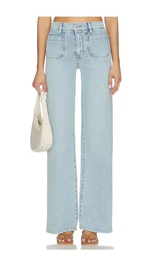 FRAME Le Slim Palazzo Modernist Pocket Long Jeans