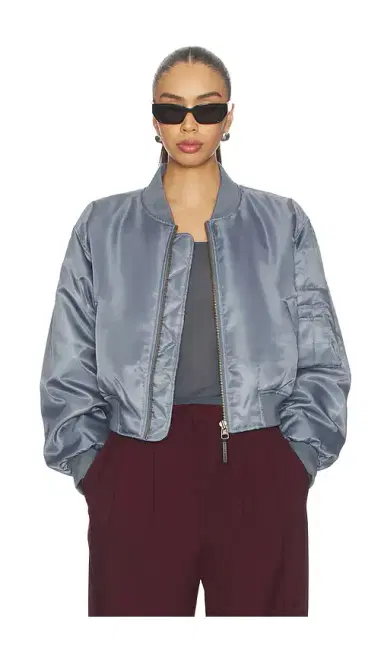 Anine Bing Cropped Leon Bomber | Thumbnail 1 Anine Bing Cropped Leon Bomber | Thumbnail 1