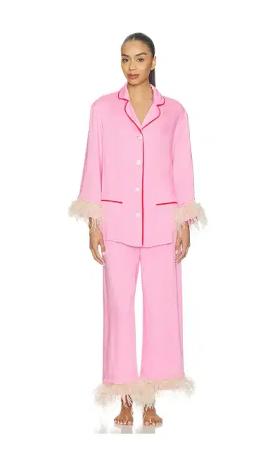 Sleeper Party Pajama Set With Detachable Feathers | Thumbnail 1 Sleeper Party Pajama Set With Detachable Feathers | Thumbnail 1