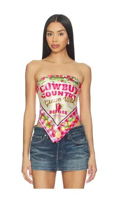 The Laundry Room Cowboy Country Grown Wild Berries Silky Bandana | Thumbnail 1 The Laundry Room Cowboy Country Grown Wild Berries Silky Bandana | Thumbnail 1