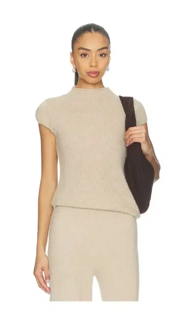 W. Cashmere Brigitte Mock Neck Short Sleeve | Thumbnail 1