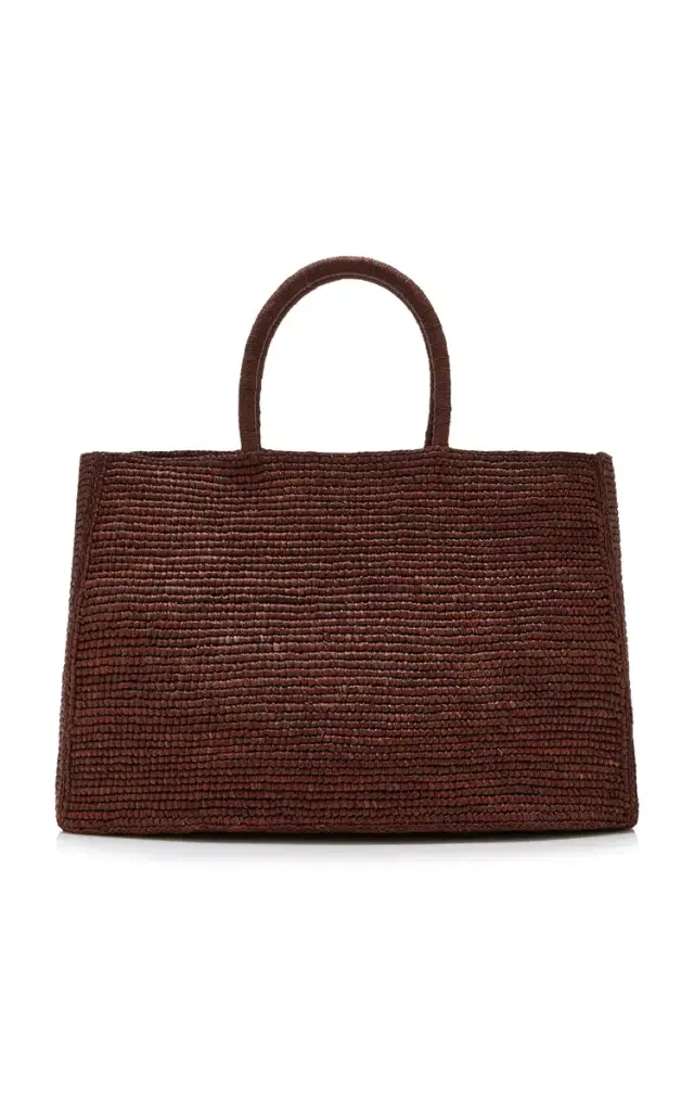 LIÉ STUDIO The Charlotte Large Raffia Bag