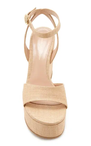 Gianvito Rossi Linen Platform Sandals | Thumbnail 3 Gianvito Rossi Linen Platform Sandals | Thumbnail 3